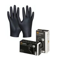Čierne nitrilové rukavice extra pevné GEBOL veľkosť XL balenie 80ks
