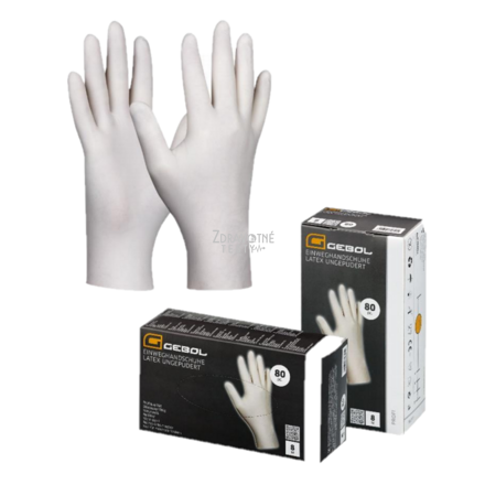 Latexové rukavice GEBOL 80ks veľ. M