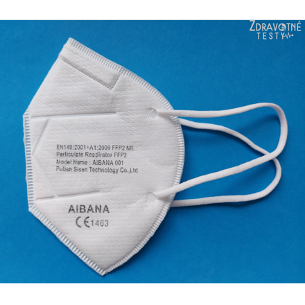 Respirátor FFP2 AIBANA pohľad zboku