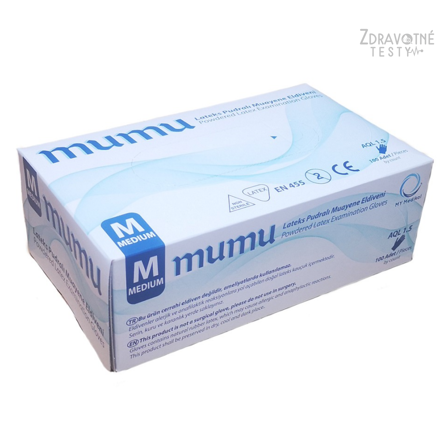 Latexové rukavice 100ks veľkosť S jemný púder