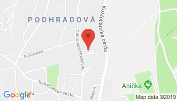 Google map: Cesta pod Hradovou 22